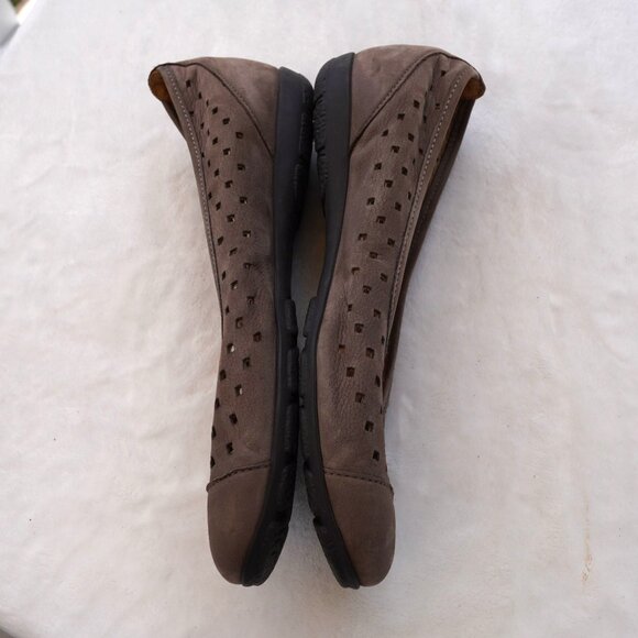 Gabor Hovercraft Brown Suede Perforated Flats Size 5.5‎ - Picture 5 of 10